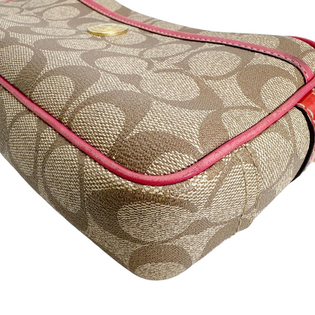 Coach Mini Shoulder Cross Body Sling Bag Shoulder Bag Leather Beige Women 11355 Used