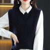 Women's Knitted Vest for Outer Wear Loose Slimming Cardigan Gilet Knitted Top for Ladies