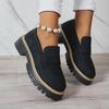 2024 Retro Britischer Stil Damen Loafer: Große Größe, Lässig, Dicke Absätze & Sohlen für Frühling und Herbst