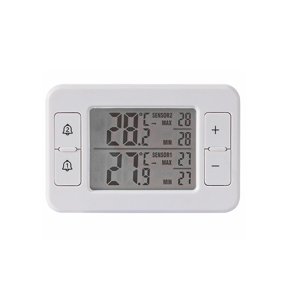 

Беспроводной термометр с ЖК-дисплеем, цифровой сигнализатор, холодильник с морозильной камерой, электронный датчик температуры для внутреннего и наружного применения белый
