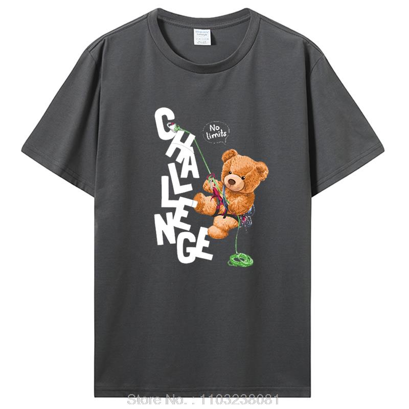 Knight Box Teddy Bear Pattern T Shirt Women Summer Cotton Casual Tshirt Unisex Tops Tees Cartoon Unisex TShirt Streetwear