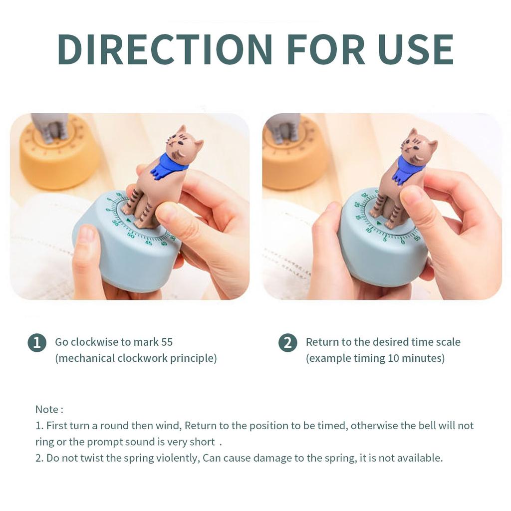 1pc Clockwork Timer Durable Study Timer Kitchen Timer Countdown Clock Kitchen Reminder for Work