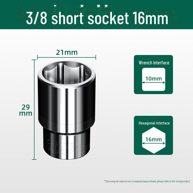 Baolian 3/8" Short Socket Wrench with 10mm Extended Hexagonal Socket