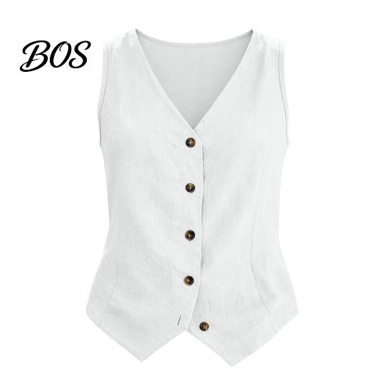 Wrinkle Resistant Women Shirt Linen Vest Tops for Women, V-Neck Sleeveless Button Down Tank Vintage Style Tops, Wrinkle-Resistant Casual Office Party