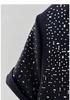 Summer 2026 Plus Size Women's Chic Rhinestone Round Neck Short Sleeve T-shirt