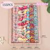 High Elastic Hair Accessories Set Colorful Hair Clips Frangipani Girls Hair Bands  Girls Children