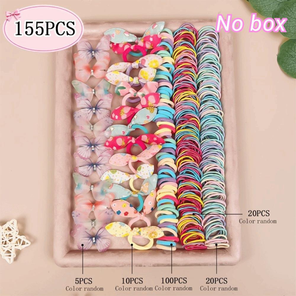 High Elastic Hair Accessories Set Colorful Hair Clips Frangipani Girls Hair Bands Girls Children