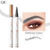 QIC 5D White Tube Four-Prong Waterproof Smudge-Proof Micro-Sculpting Liquid Eyebrow Pencil.