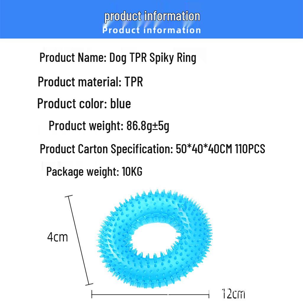 Durable Spiky Squeaky Ball Toy for Dogs - Bouncy, Chewing, Teething, Outdoor Fun, and Teeth Cleaning.