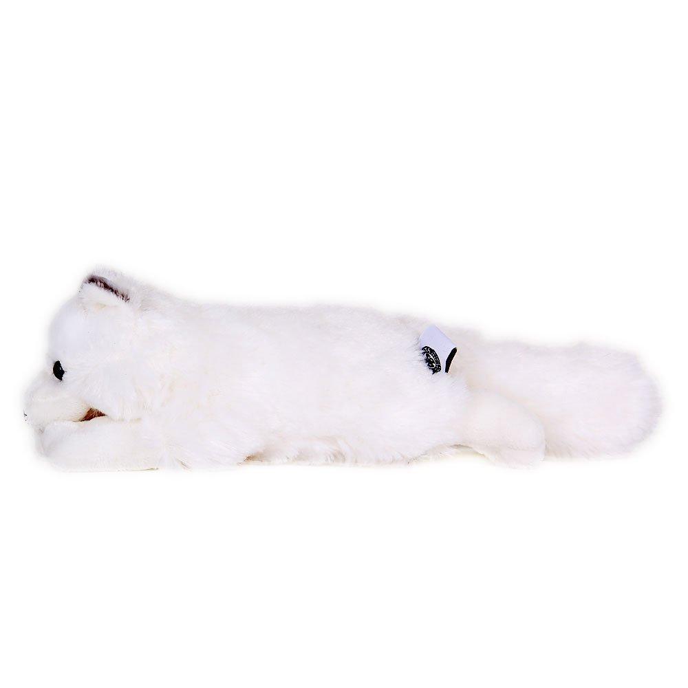 Colorata Arctic Fox Plush Toy (Lying Down SeriesSoft Touch) Realistic Fox Animal Toy Doll Gift Present Birthday (Twice Checked)  Christmas Christmas