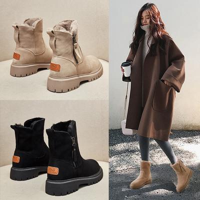 Snow Boots Women 'S Fur All -In -One Martin Boots Women 'S New Autumn And Winter Thickened Short Boots Plus Velvet Cotton Shoes