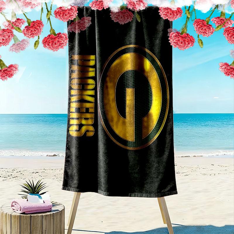 Steelers Logo Print Strandtuch, Großes Weiches Schnelltrocknendes Handtuch für Strand Camping Schwimmen