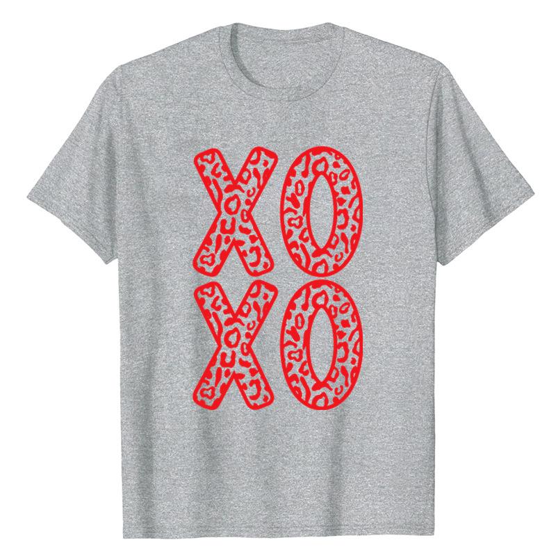 Funny Valentine Printed Couple's Versatile Casual Top Fashion High Street T-Shirts Women’s