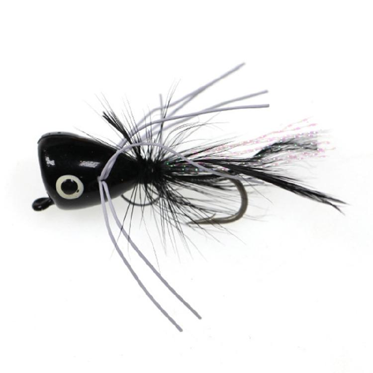 Fly Fishing Popper with Hook Fly Popper Lures for Trout Salmon Artificial Baits Popping Lure Topwater Fishing Lure