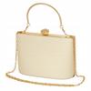 Damen Formale Clutch, Box-Tasche, AN einer Kette, Strasssteine, BOX ecru