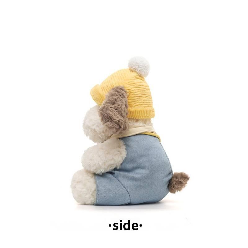 Peluche Con Tessuto a Pelo Lungo Forma di Cane Carino Per Bambini e Regalo
