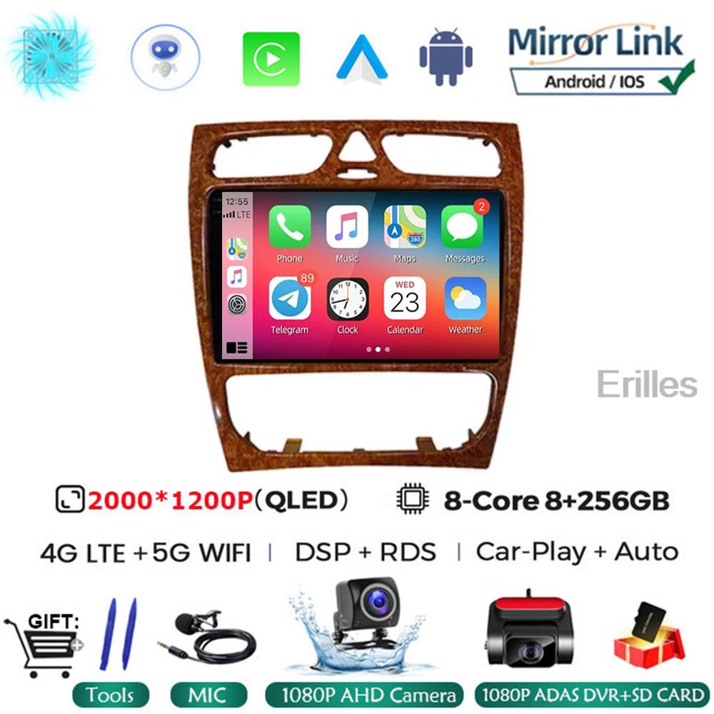 Car Radio Android 14 For Mercedes Benz C Class W203 C200 C320 C350 CLK W209 2002 - 2005 Car Stereo Multimedia Player NO DVD