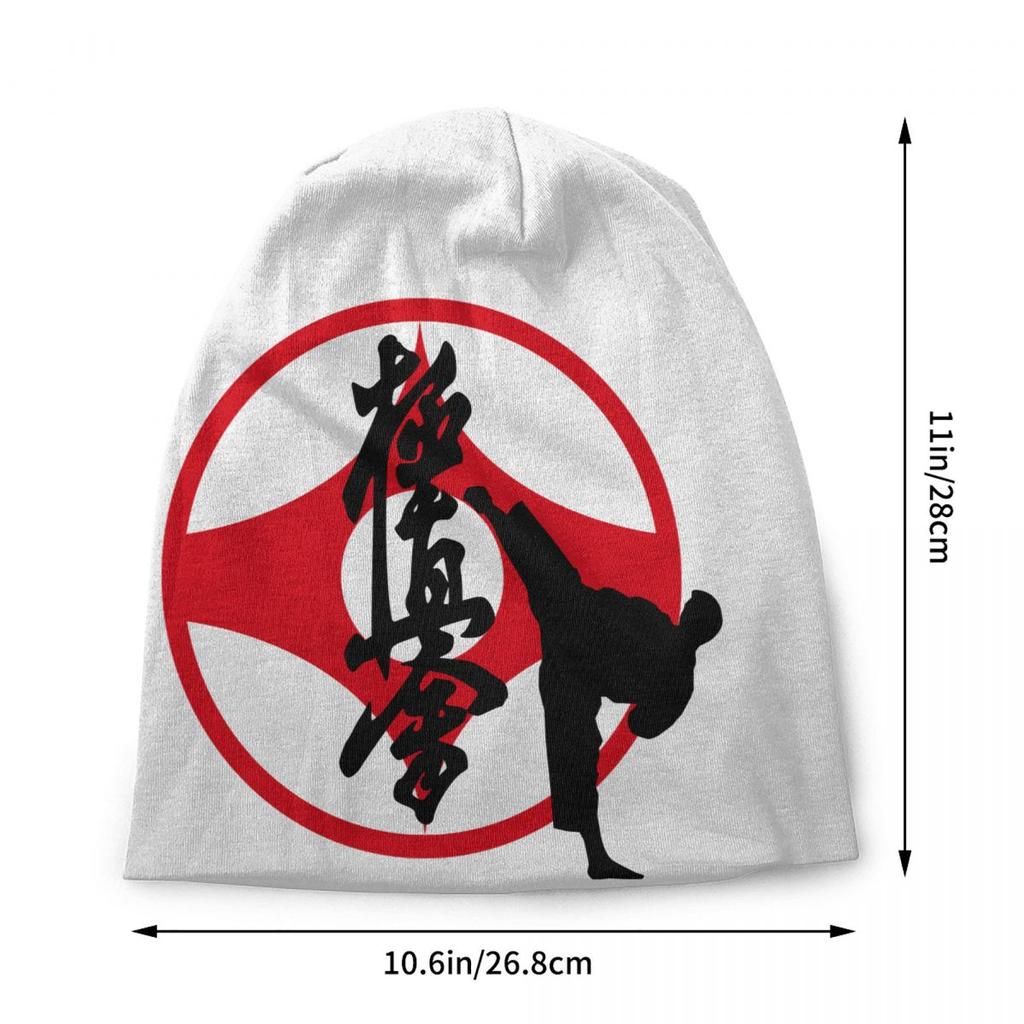 Kyokushi Karate Skullies Beanies Caps Unisex Women Unisex Fashion Winter Warm Knitting Hat Adult Martial Arts Bonnet Hats