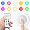 RGB Color Under Cabinet Lights Wireless Battery LED Lights Remote Control Dimmable Wardrobe Night Lamp for Bedroom Kitchen