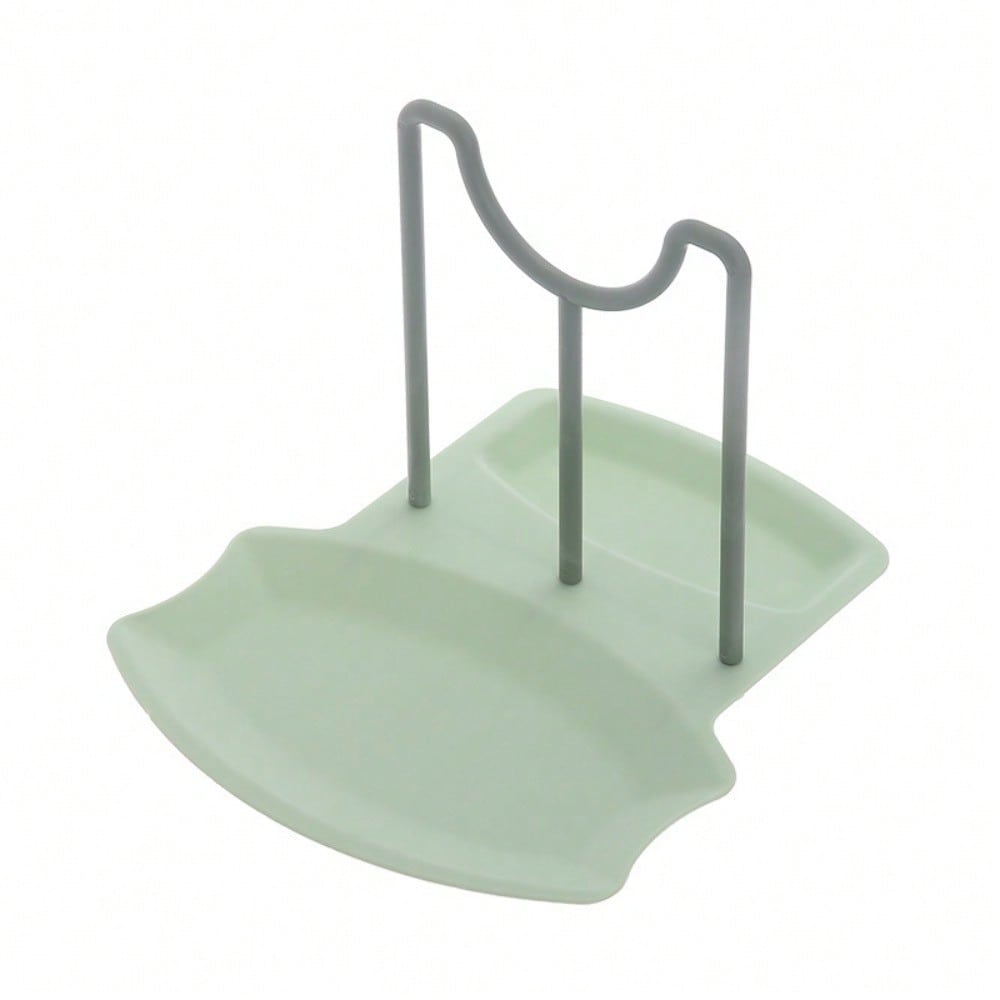 1pc Kitchen Organizer For Countertop - Small Dish Rack, Pot Lid Holder, Utensils Storage Rack, Soup Spoon Rest - Sitting Spoons Bracket