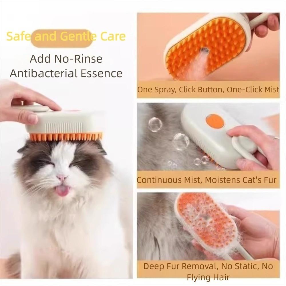 Electric Brush Dog Hair Comb Steam Spray Cat Comb Hair Removal Comb Shedding Control