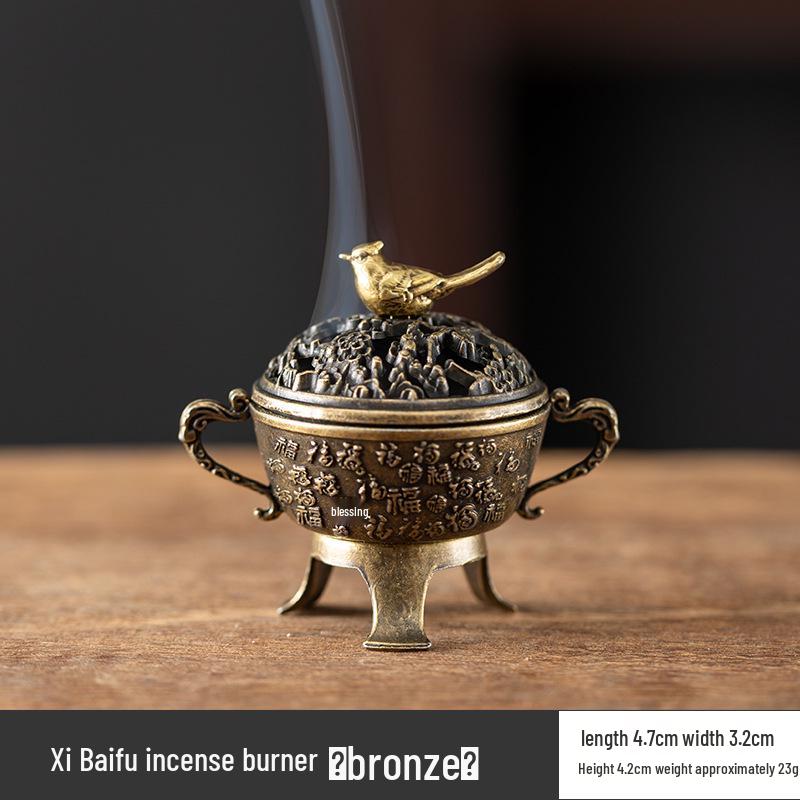 Creative Alloy Mini Indoor Incense Burner - Perfect for Homes, Hotels, and Small Decorative Spaces
