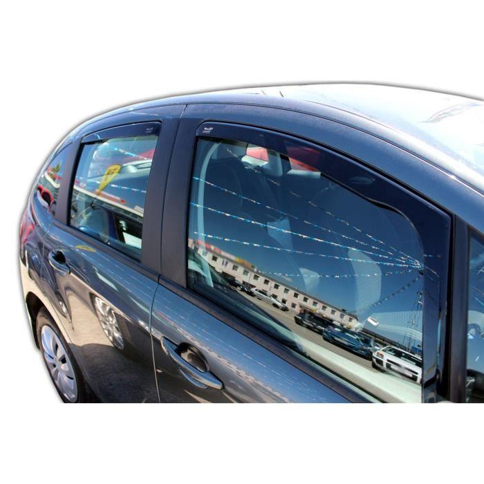 Air Deflectors - J&J AUTOMOTIVE - Heko - Smoked - Reinforced Acrylic - For Citroen C3 2009-2016