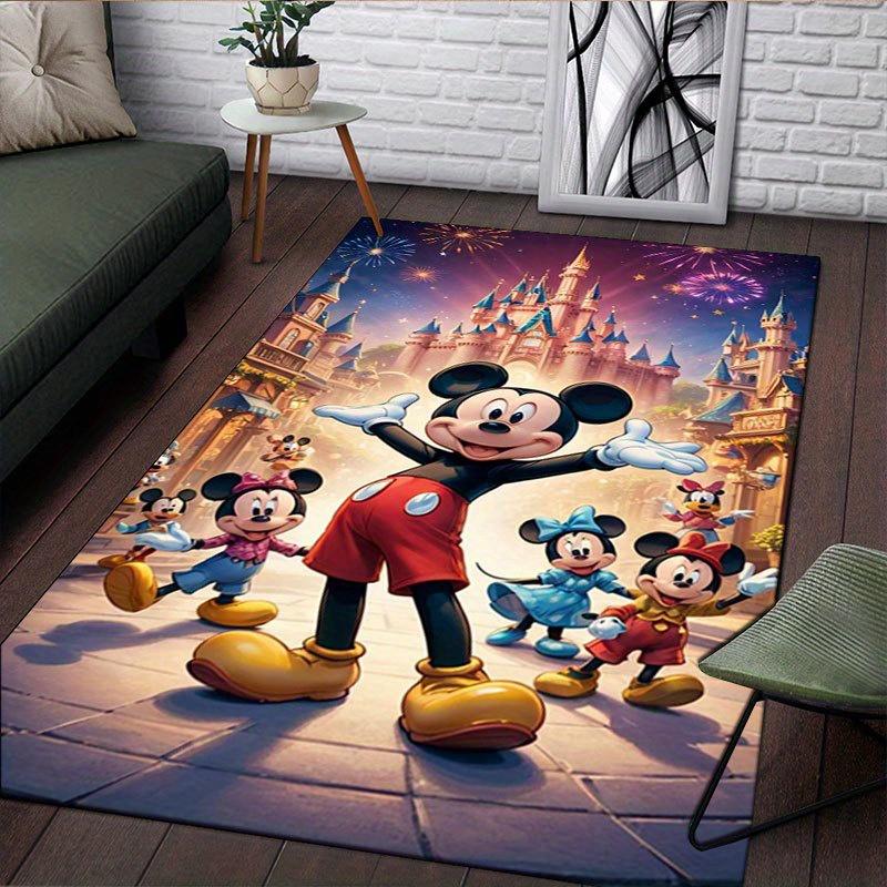 1pc Disney Mickey Mouse and Minnie (50)01 Pattern Carpet Area Rug Non slip Carpet Hand Washable Floor Mat Suitable For Living Room Bedroom Home Decor