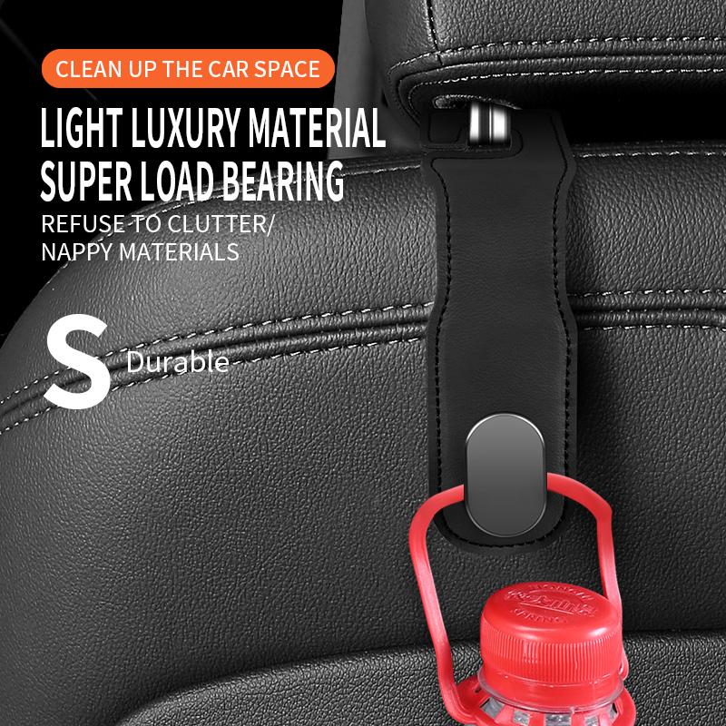 Car Leather Hook Seat Back Car Interior Decoration Supplies Multi-Functional Storage Folding Hang Hidden Hook