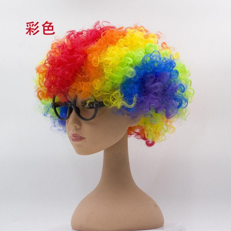 Смешной парик реквизит наказание парик клоуна капюшон красочная взрывная прическа adult version