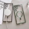 Transparent Plating For  Case For Samsung Galaxy S22 S23 S21 Ultra Plus Wireless Charge Silicone Clear Cover Cases