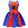 New Halloween Models, Sleeveless Girls' Skirts, Grid Cartoon Digital Printing, Bow Girls' Dresses + Bags.