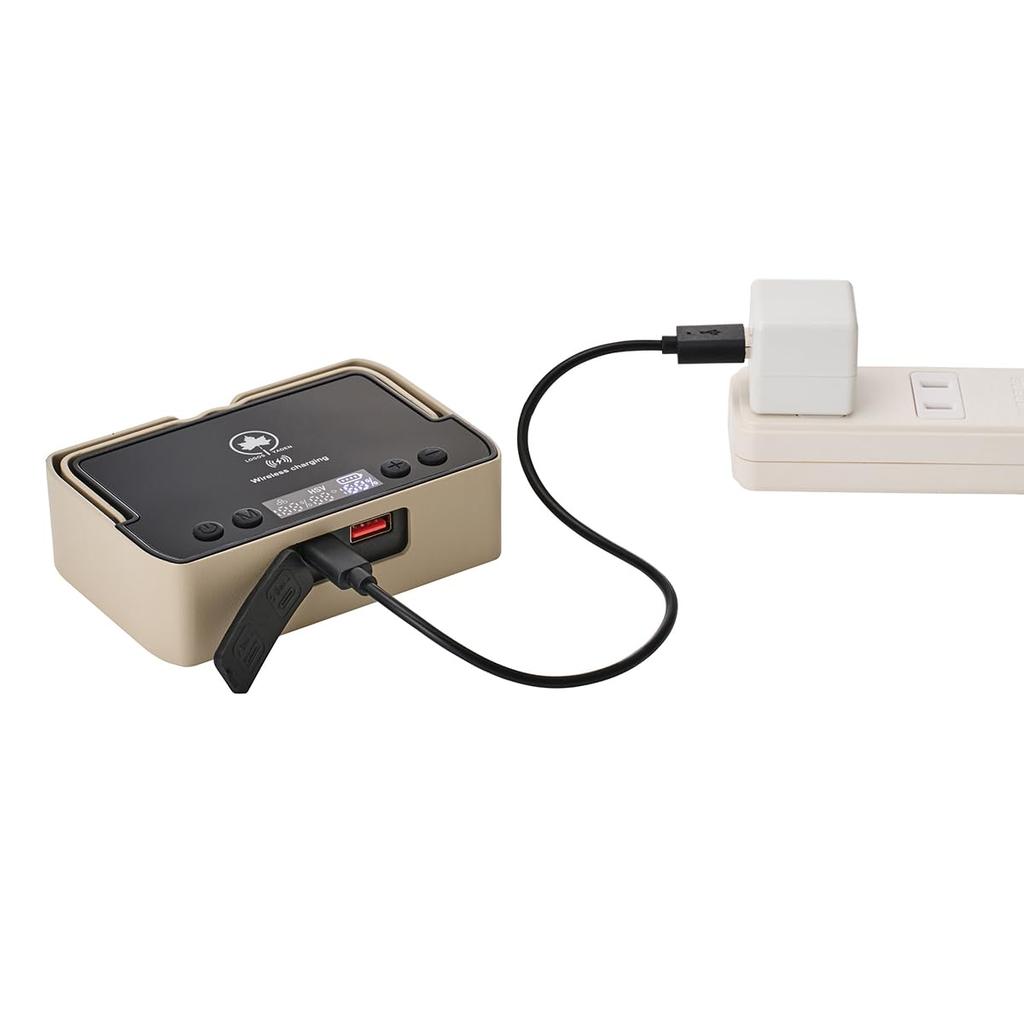 LOGOS Noden Power Stock Lantern 1000 Box Wireless 74176051, Disaster Preparedness, Smartphone Charging, Everyday Waterproof