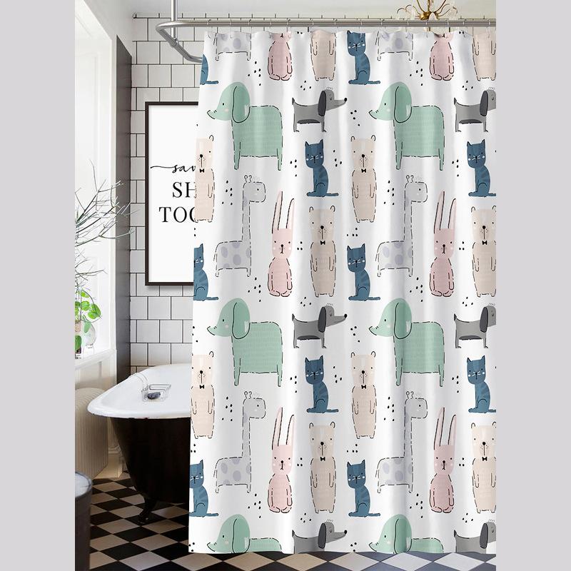 Koupelna zesílená vodotěsná záclona odolná proti plísním sprchový závěs Sprchový oddíl Závěs Sprchový závěs Koupelnový závěs Bez perforace