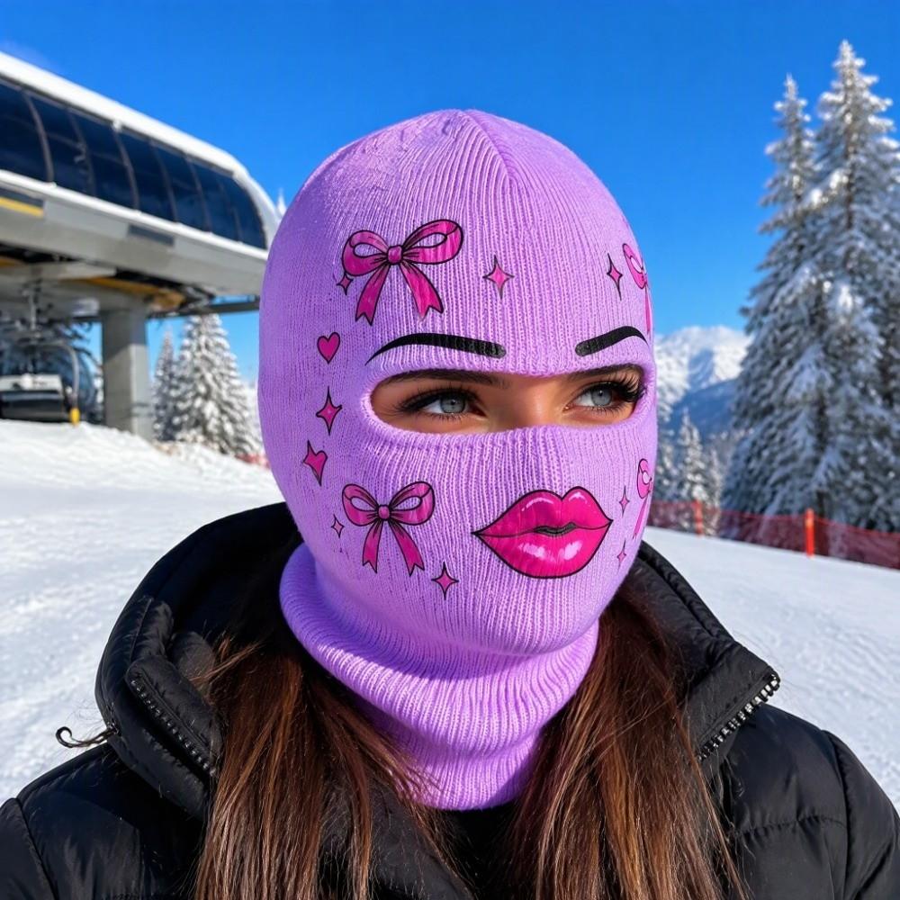 Alter Mann Ski Headcover Menschliches Gesicht Vollgesichtsmaske Bedruckte Gesichtsbedeckung Party