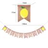 Baby Shower Backdrop Summer Hanging Lemon Bunting Garland Banner Party Decoration Flag Layout