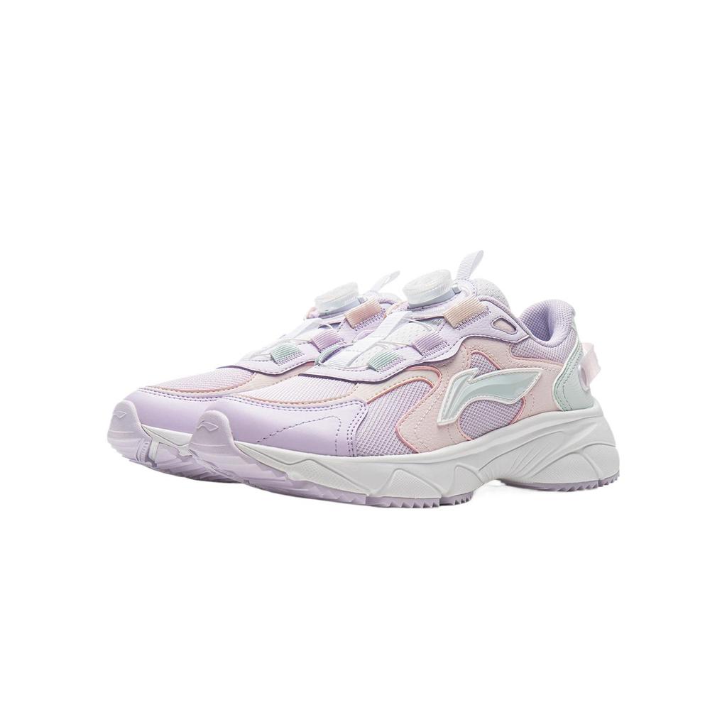 Li Ning Kinder Bequeme Leichte Low-Top Freizeitschuhe Kinder Sneaker Lila Rosa YKCU228-2