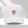 Coffee Time Cup and Beans Print Polyester Trucker Hat Adjustable for Unisex and Women Casual Cap