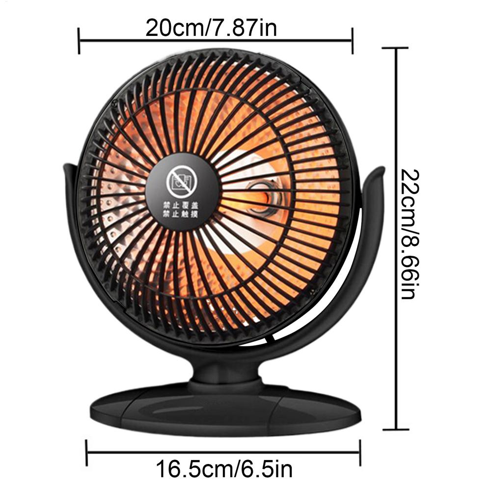 6 Inch Mini Desk Heater 200W Portable Personal Heater Energy Saving Safe Heating Overheat Protection For Office Home, Bedroom
