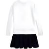 Polo Ralph Lauren Color Block Logo Long Sleeve Dress Kids Dresses White 313950935-001