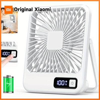 Xiaomi Masa Vantilatörü, Taşınabilir USB Şarj Edilebilir Vantilatör, Güç Göstergeli 180° Eğimli Katlanabilir Kişisel Vantilatör, 5 Hız Ultra Sessiz Masa Vantilatörü