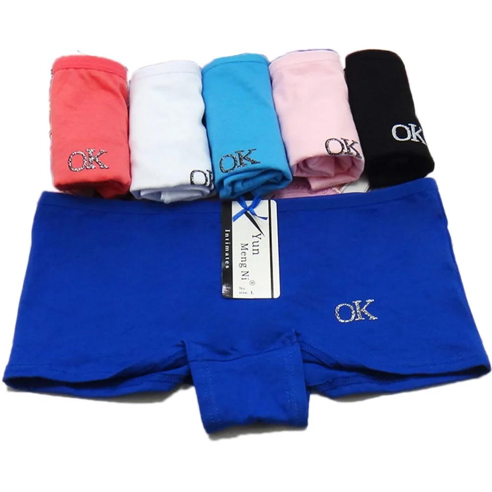 Unterwäsche Frauen Baumwolle Höschen Mädchen Boxer Shorts Boyshorts Unterhosen Damen Dessous Dessous 6 Teile/los