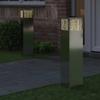 Solar LED Path Light 2 pcs Silver Galvanized