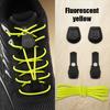 Easy On Off No Tie Shoelaces with Dot Button Quick Lock, Stretch Elastic Laces for All Athletic & Casual, Time-Saving Lazy Laces