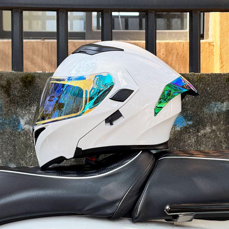 Motorcycle Helmets Men's and Women's Uncovered Helmets Winter Locomotive Helmets Four Seasons Bluetooth Riding