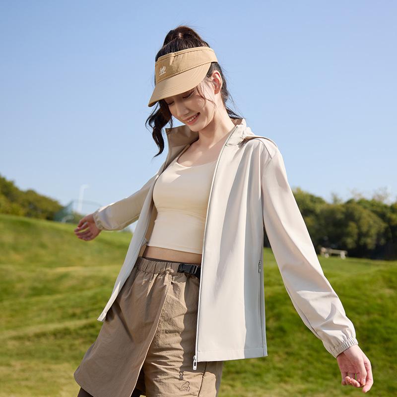 upf110 + sunscreen clothing for men and women UV protection outdoor light and thin ice-feeling hooded summer trench coat group clothing