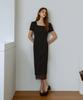 LAMEREI Square See-Through Dress[Lmbfco25Dr5806]-Black