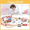 Wooden Train Track Toy Set With 88 Pieces For Creative Diy Kids Play