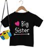 SiblingThemed Girl Clothing Big Sister Little Sister Print Summer Kids T Shirt Graphic Shirt Girls Tops Sibling Cartoon Tshirt