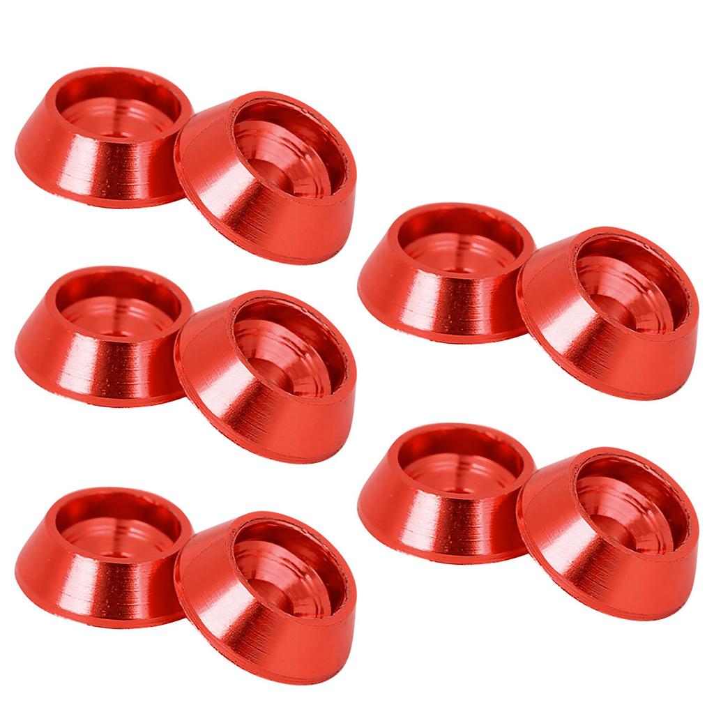 10pcs Aluminum Alloy Screw Shim Upgrade Spare Parts Fit for MND90 MN99 MN91 FJ45(Red )